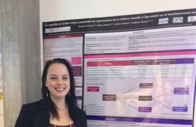 Christine Thérriault (étudiante M.A.) au colloque annuel du Centre de Recherche Interdisciplinaire sur les Problèmes Conjugaux et les Agressions Sexuelles (CRIPCAS) 2017