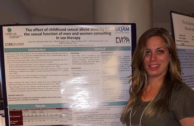 Anne-Julie Lafrenaye-Dugas (étudiante Ph.D.) au congrès international de l'International Family Violence and Child Victimization Research Conference (IFVCVRC) 2016.