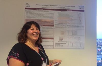 Roxanne Bolduc (étudiante M.A.) au colloque annuel du Centre de Recherche Interdisciplinaire sur les Problèmes Conjugaux et les Agressions Sexuelles (CRIPCAS) 2017